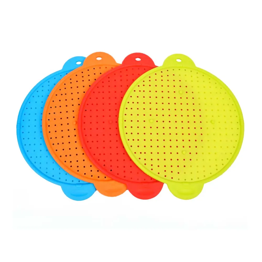 Silicone World Silicone Splash-Proof Net Oil-Proof Splash Cover Pot Pad Steamer Pad Pot Lid Water Filter Strainer Kitchen Tools