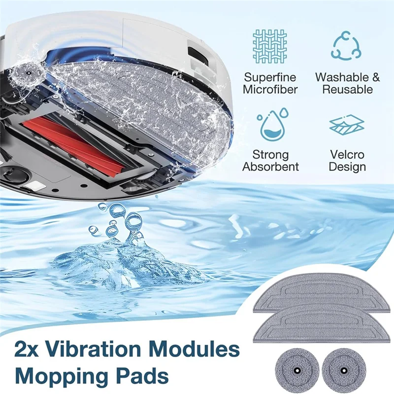 

AB42-34 PCS For Roborock S8 Maxv Ultra Robot Vacuum Parts Roller Side Brushes Filters Mop Cloths Dust Bags Accessories Kit