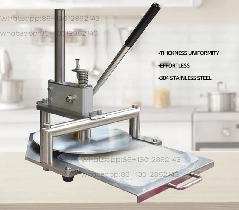Manual Pizza Former Dough Press Machine Stainless Steel Dough Flattening Machine Commercial Food Processor