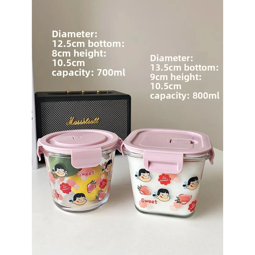 Microwave Safe Heatable Glass Soup Bowl Lunch Box Fruit Bento Box Takeaway Meal Container Adult Lunch Container Heat Resistant view 4