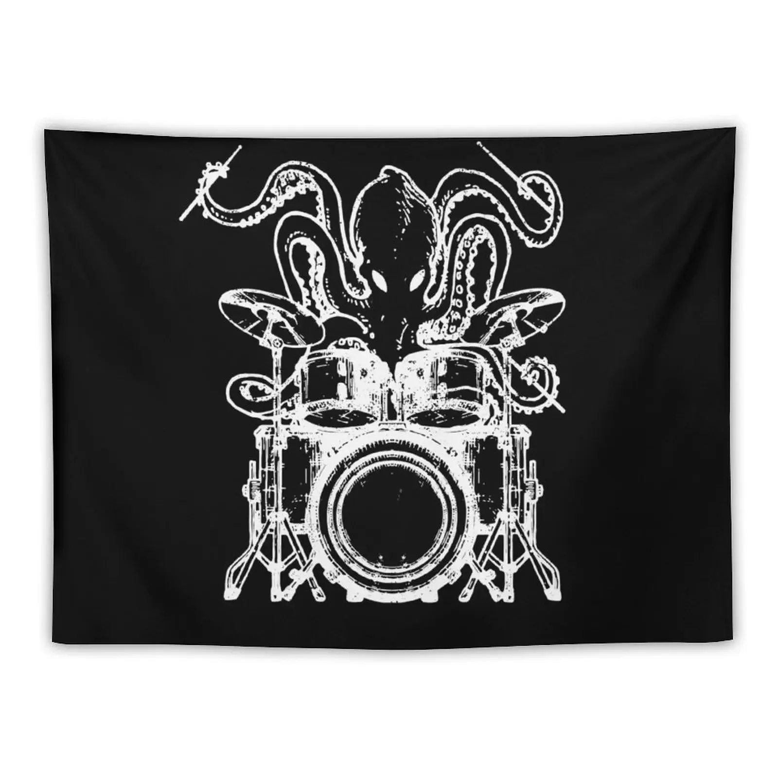 

Drummer octopus - percussion octopus gift Tapestry Wall Mural Decor For Bedroom Home And Comfort Decor Tapestry