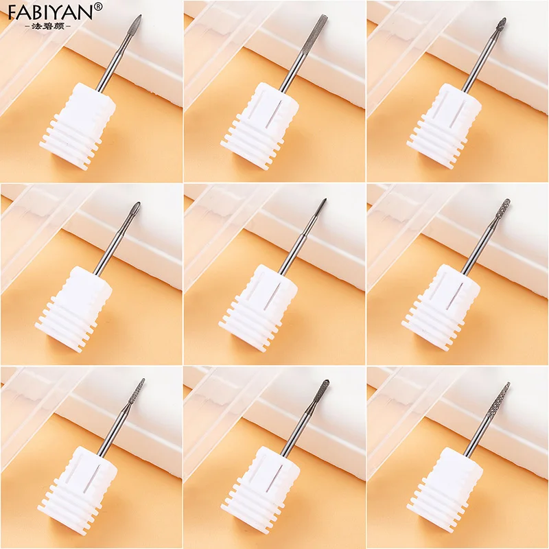 Foret à ongles en carbure de tungstène, fraise pour Nail Art, foret pour Machine, fraise, outil de bavure, nettoyage des cuticules