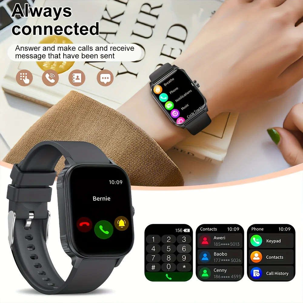 2.04 Inch Sports SmartWatch 1000MAH Health Monitor Waterproof Smartwatch Wireless Call Watches For Men Women For Android IOS GPS