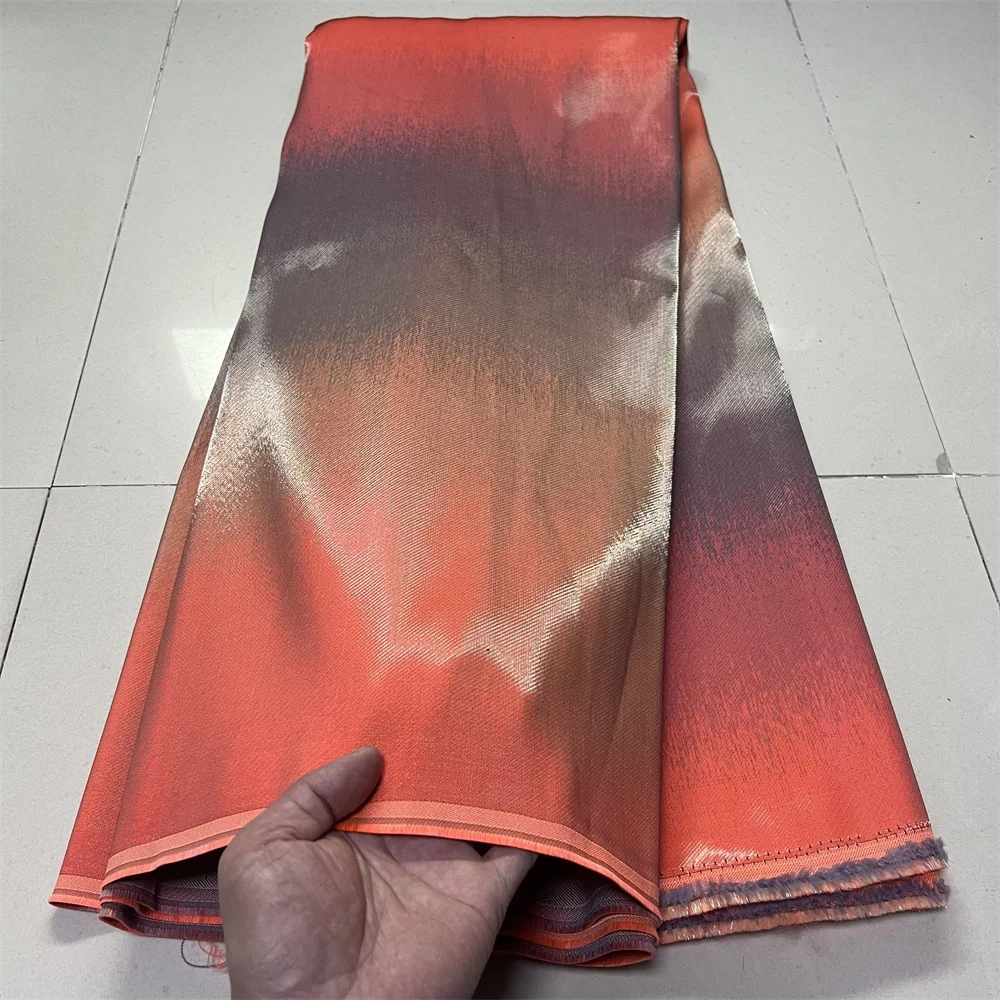 

2026 High-Quality African Nigerian Tulle Lace Fabric Organza Embroidery Guipure Party Gown Dress Brocade Jacquard Wedding 5Yards
