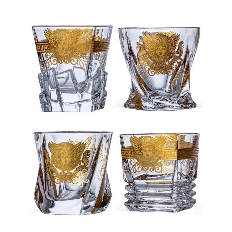 

Creative Crystal Whiskey Cup, Medusa Gold Portrait Wine Glass, Wine Glass, Multi-Functional Beer Steins Water Cup