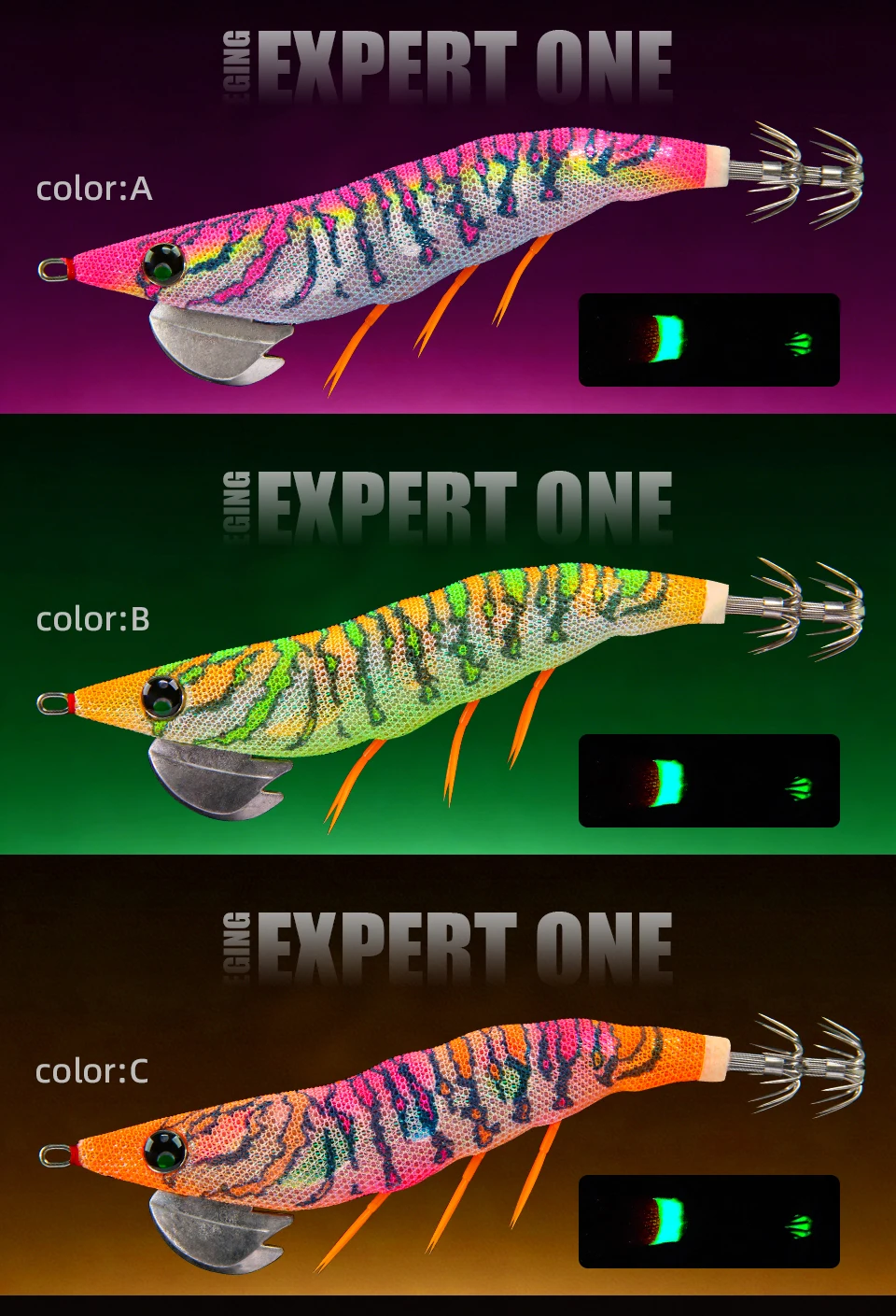 LETOYO EXPERT ONE 3.5# Leuchtender Tintenfisch-Köder, Künstlicher Sepiaköder, Oktopus-Angelköder für Meeresfischerei – Detail 4