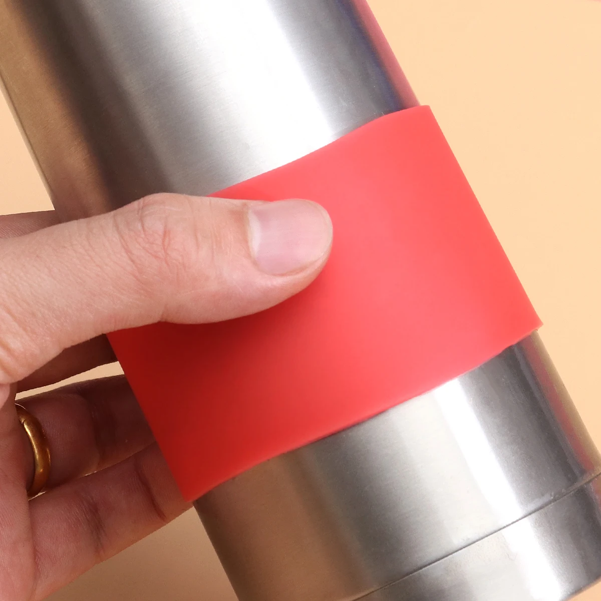 

Anti-slip Heat-insulated Cup Cover Resistant Sleeve Protective Case Silicone Glass