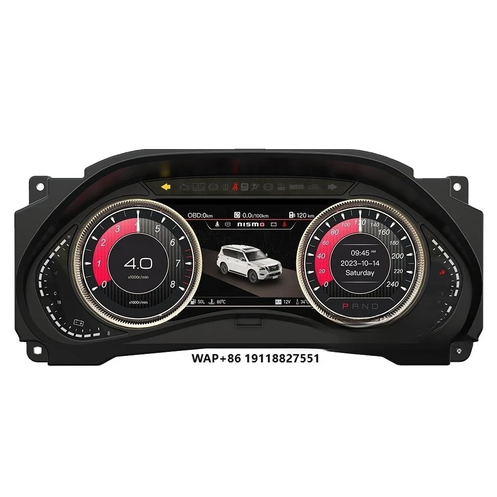 

Car Speedometer Panel Digital Dashboard Instrument Cluster for Patrol Y Pro Y62 QX80 2012-2023