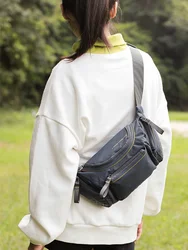 Fouvor Women Waist Packs 2025 Casual Ladies Large Capacity Waterproof Canvas Bag Oxford Chest Bags Sports Messenger Bag 2538-17