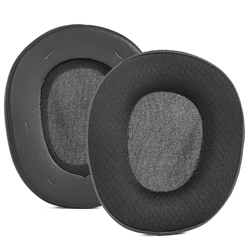 Schwarze Ohrabdeckungen für XIBERIA Over-Ear-Gaming-Kopfhörer, Ersatzpaar mit weicher Polsterung für Arbeitstage, Studie E74A – Detail 1