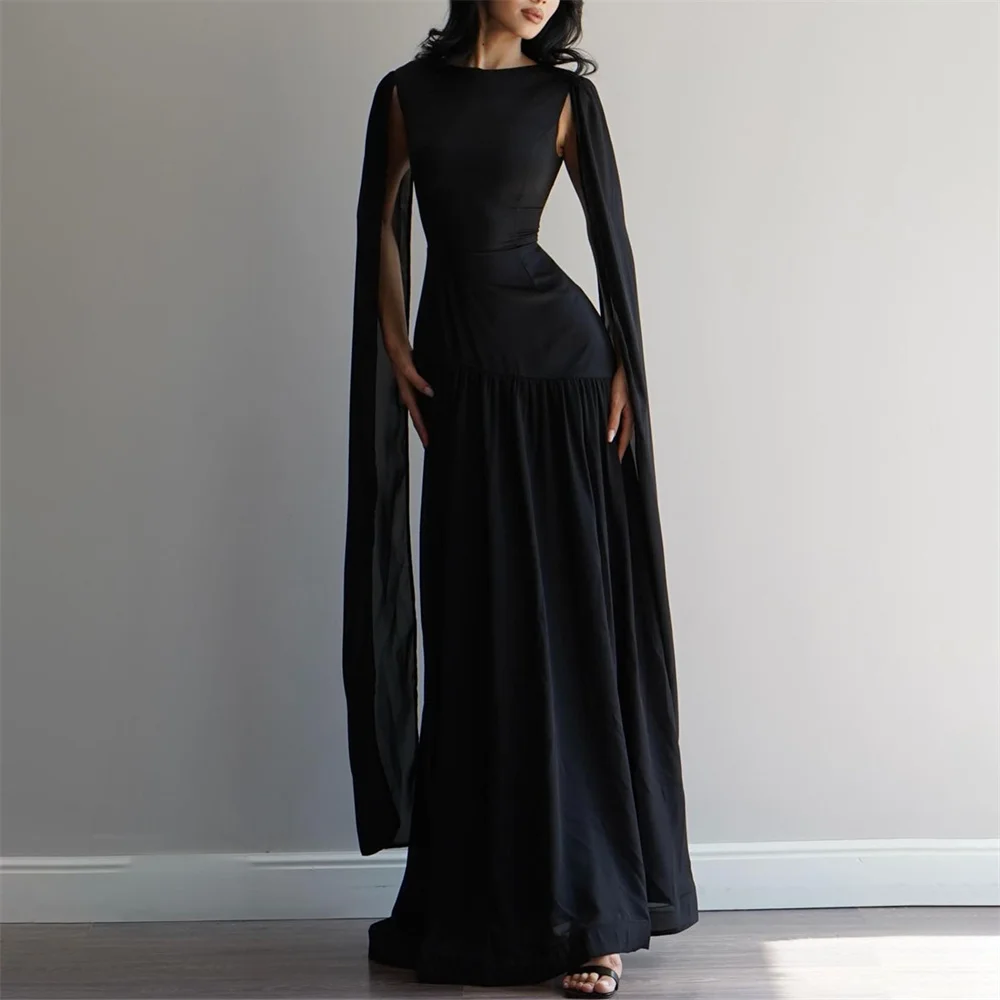 

ROYET Вечернее платье русалки без рукавов с круглым вырезом, тюлевое плиссированное платье русалки длиной до пола, вечернее платье со шлейфом, индивидуальное платье для выпускного вечера