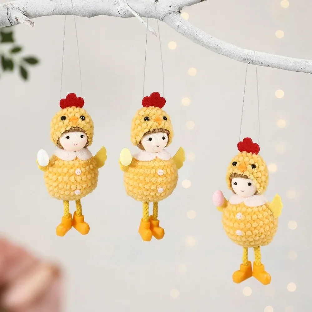 

Festive Ornament Cute Easter Chick Pendant Soft Animal Easter Eggs Hanging Ornaments Funny Cartoon Chick Birthday Party