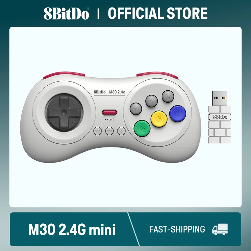 8BitDo M30 2.4G Wireless Gamepad for Sega Genesis Mini and Mega Drive Mini - Sega Genesis