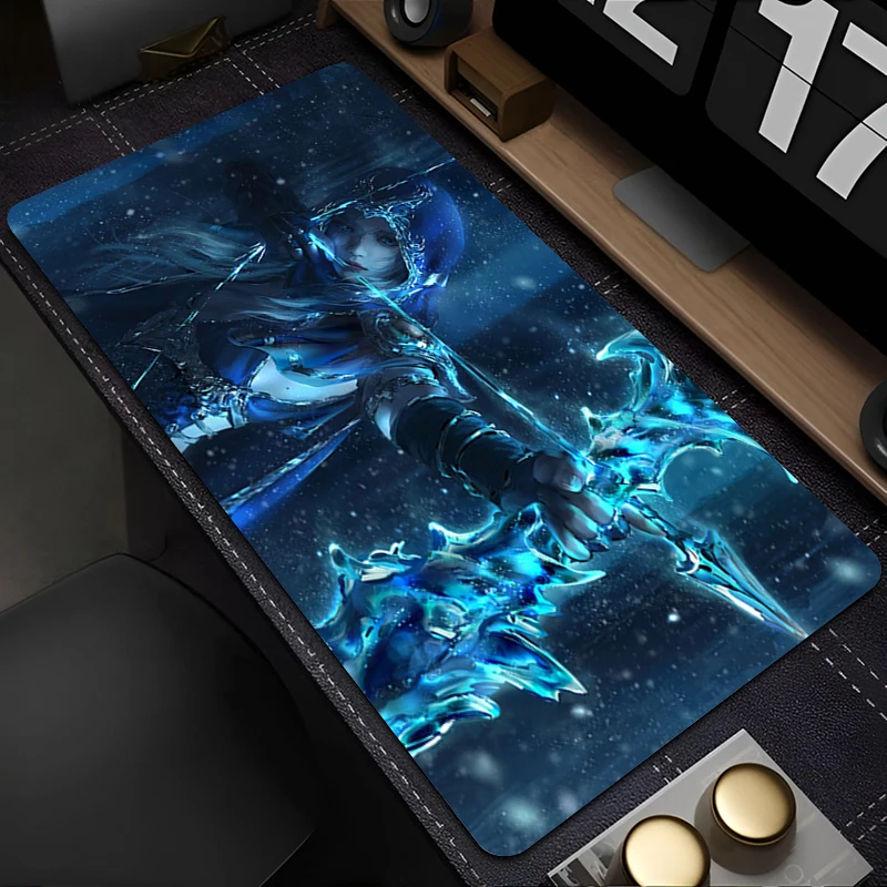 

Anime Mousepad Laptop Office Cabinet Keyboard Pad Desk Mat Large Mouse Pad Non-slip L-league Of Legends Ashe Rubber Extended Pad