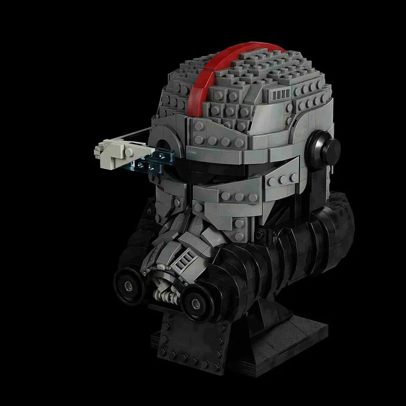 886 PCS Custom Helmet Model Bad Batch Helmet MOC Customize Modular Building Block Popular Kids Technology DIY Holiday Toy Gifts view 2