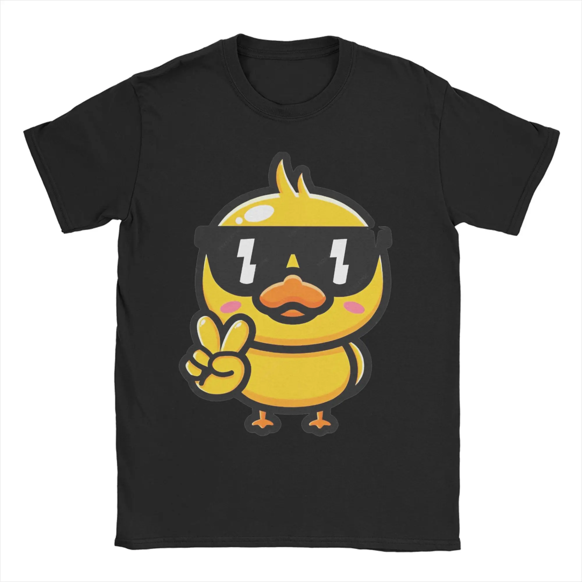 

Fun Sunglass Yellow Duck T-Shirt for Men Women Round Collar 100% Cotton T Shirts Ducky Short Sleeve Tee Shirt 4XL 5XL Clothes