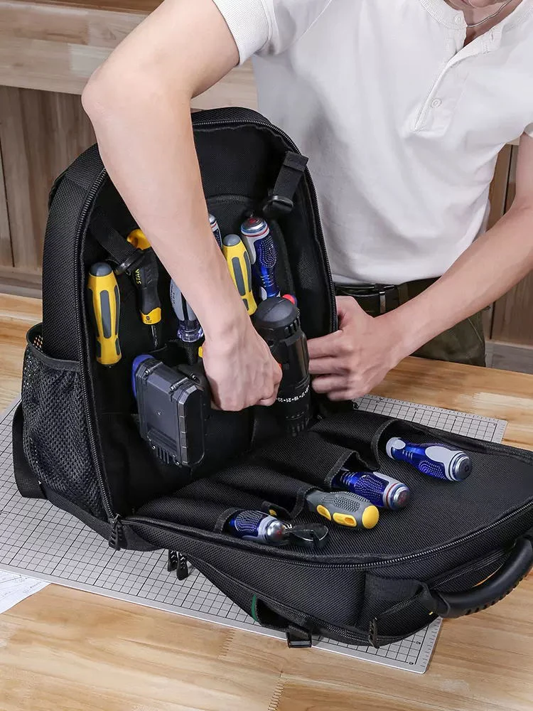 Jakah Electrician Backpack Tool Bag Multifunctional Hardware Storage Mechanical Workshop Tool Bag Repair Kit Hvac Tool Backpack