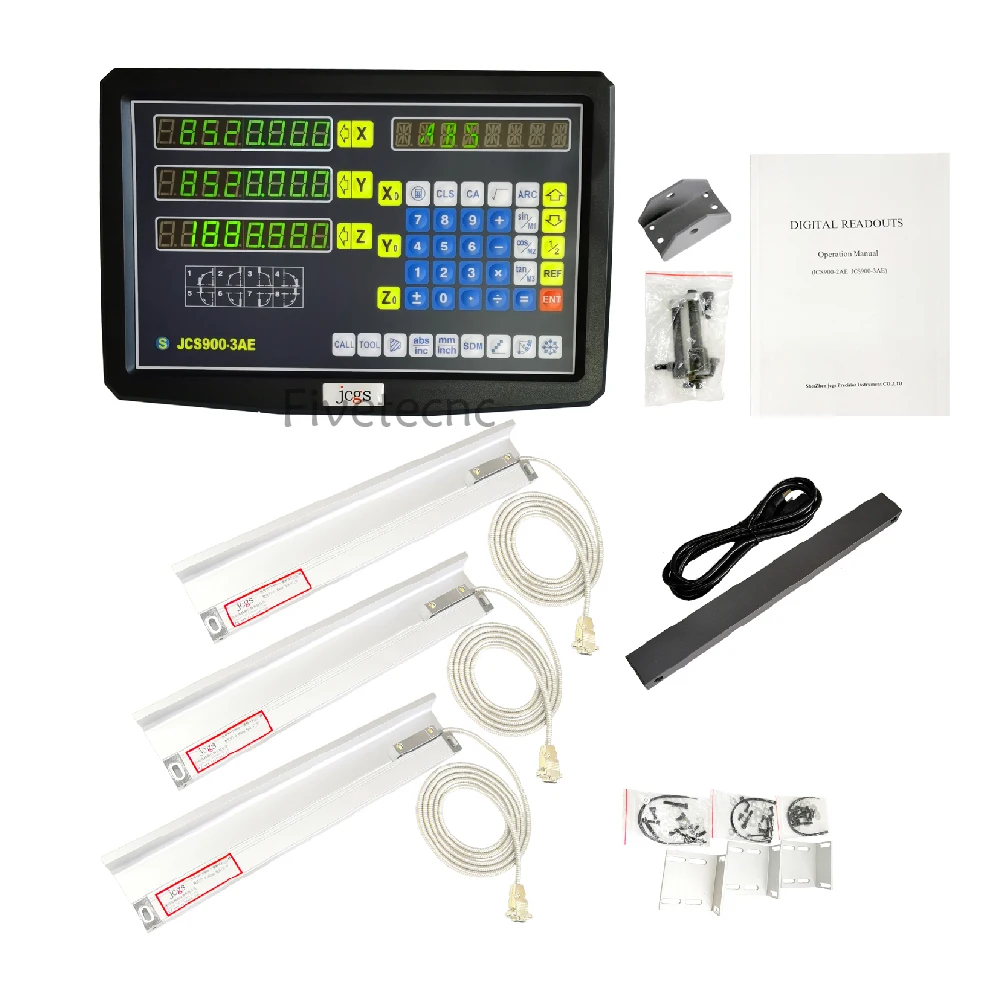 2 Axis Digital Readout 3 Axes DRO Display And Linear Scale Encoder Measuring Ruler for Milling Lathe Machine