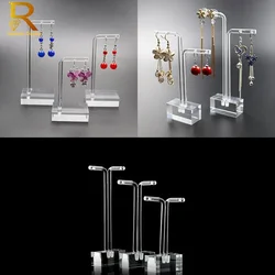 3 stücke klar Acryl hängen Ohrring Display Stand Schmuck zeigt Fall Ohrring Veranstalter Ohrring Halter Schmuck steht