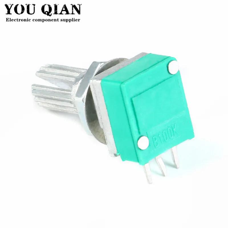 B5K B10K B20K B50K B100K B500K Audio Amplifier Sealed Potentiometer 15mm Shaft 3pins RK097N