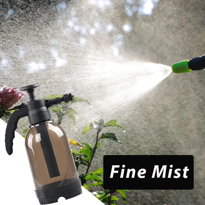 

2L Hand-held Pressure Sprayer Garden Pump Sprayer Bottle with Adjustable Nozzle for Spraying Weeds Watering and Car Washing