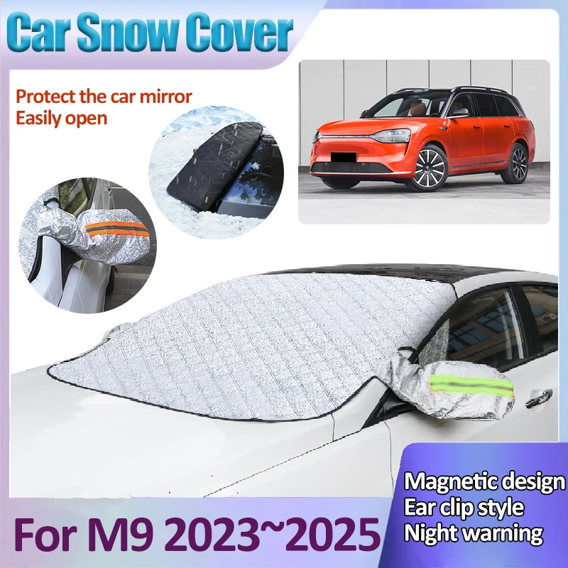 

Snow Shield Covers For AITO M9 2023 2024 2025 Car Magnetic Anti-Icing Sun Auto Sunshades Front Windshield Coat Car Accessories