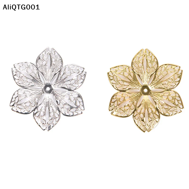 

50Pcs/Set DIY Jewelry Findings Filigree Flower Crafts Charms Connectors Pendant Charms for Jewelry Making