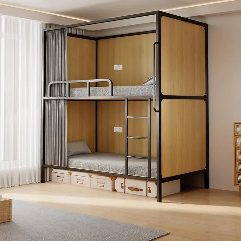 Upper and lower bunk beds Youth Hostel Apartment Bed School dormitory Do not disturb each other Double