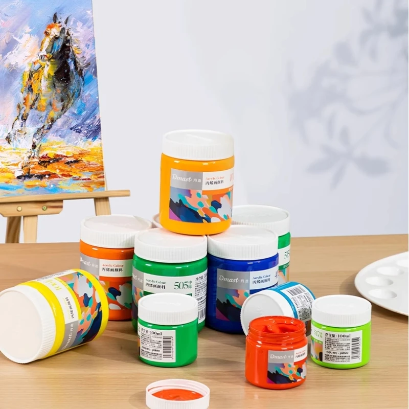 100ml Acrylic Pigment Waterproof Sun-resistant Anti-oxidation-resistant for Porcelain Stone Wood Glass Wall Painting Graffiti
