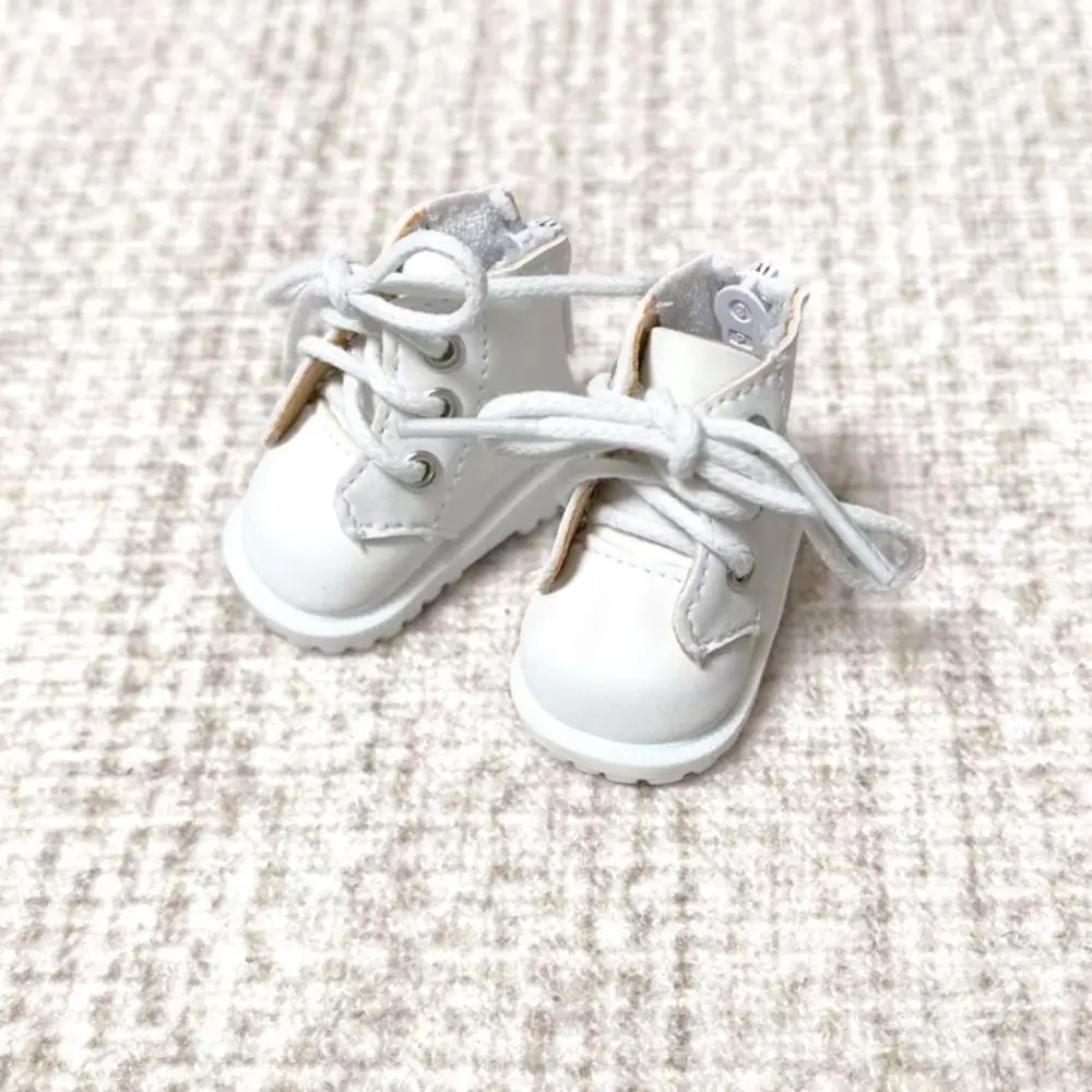 1pair Pretend Play Bjd Doll Shoe Black Brown Handmade Doll Leather Shoes Boots PU 1/6 Scale Dolls Uniform Shoes Holala Gcs