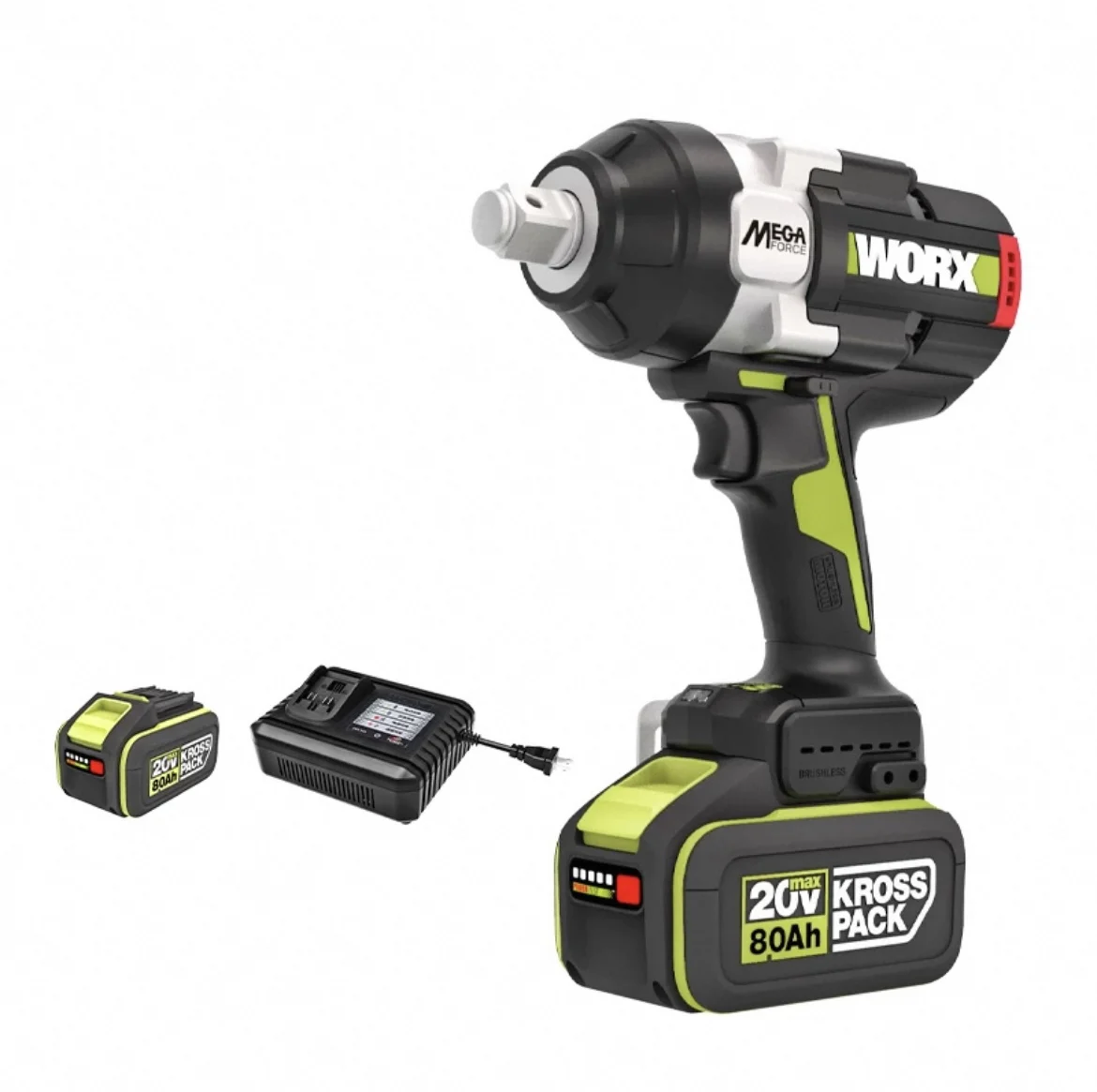 

20V Brushless Electric Wrench High-torque Pneumatic Impact Wrench Lithium-ion Battery Charging Tool Industrial for Railway