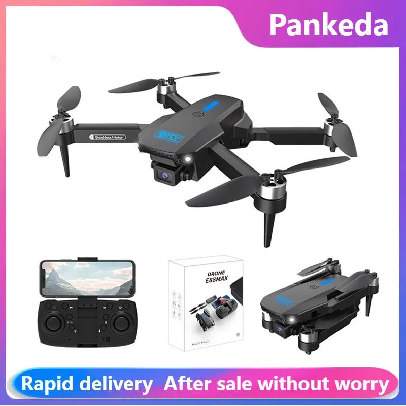 E88 MAX PRO Drone Professional 4K Wide Angle HD Camera Height Fixed Remote Control Foldable Quadrotor Helicopter Children's Toy