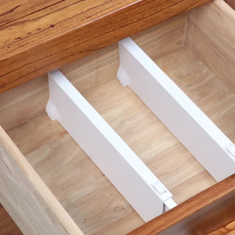 4Pcs Abs Drawer Dividers Organizers Adjustable Expandable Loaded Drawer Separators for Kitchen Bedroom Dresser Organizer