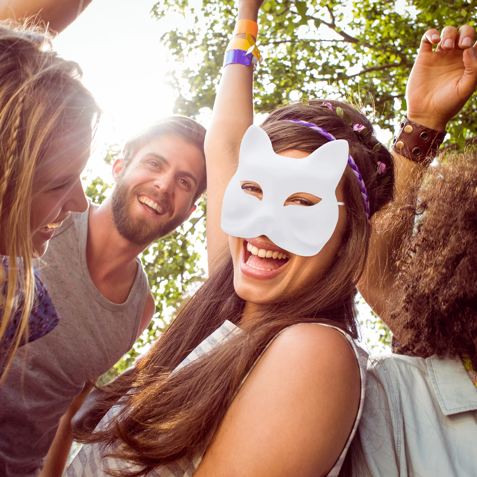 

12 шт., ручная роспись, маски для животных своими руками, сувениры для вечеринки, маскарад, Хэллоуин, пустая декоративная бумага для лица