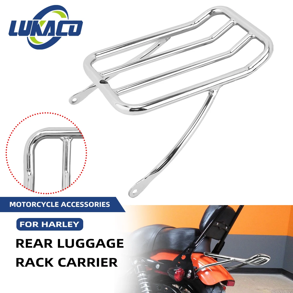 

Motorcycle Sissy Bar Backrest Luggage Rack Iron Rear Carrier For Harley Sportster XL 883 1200 48 72 2004-up Moto Accessories