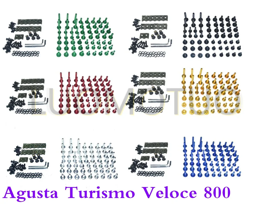 Motorcycle Complete Fairing Bolts Kit Bodywork Screws For Fit MV Agusta Turismo Veloce 800 2014