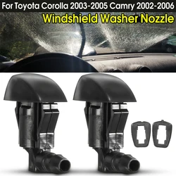 2Pcs Front Windshield Wiper Water Washer Jet Nozzle For Toyota Corolla 2002 2003 2004 2005 2006 For Camry 2003 2004 2005