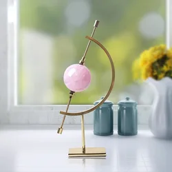 1Pcs Gold Silver Black Glass Ball Sphere Globe Shape Decorative Crystal Ball Base Display Stand Home Decor Ornament