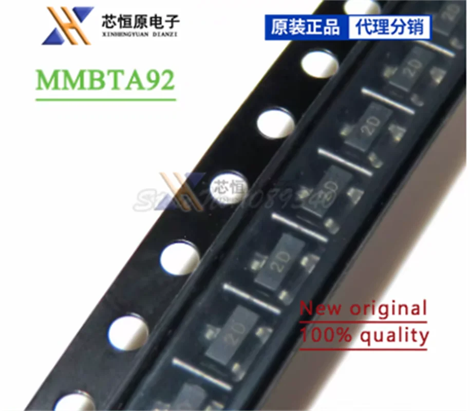 50pcs MMBTA92LT1G 2D MMBTA92 SOT23-3 500mA 300V PNP Bipolar Transistors - BJT new original