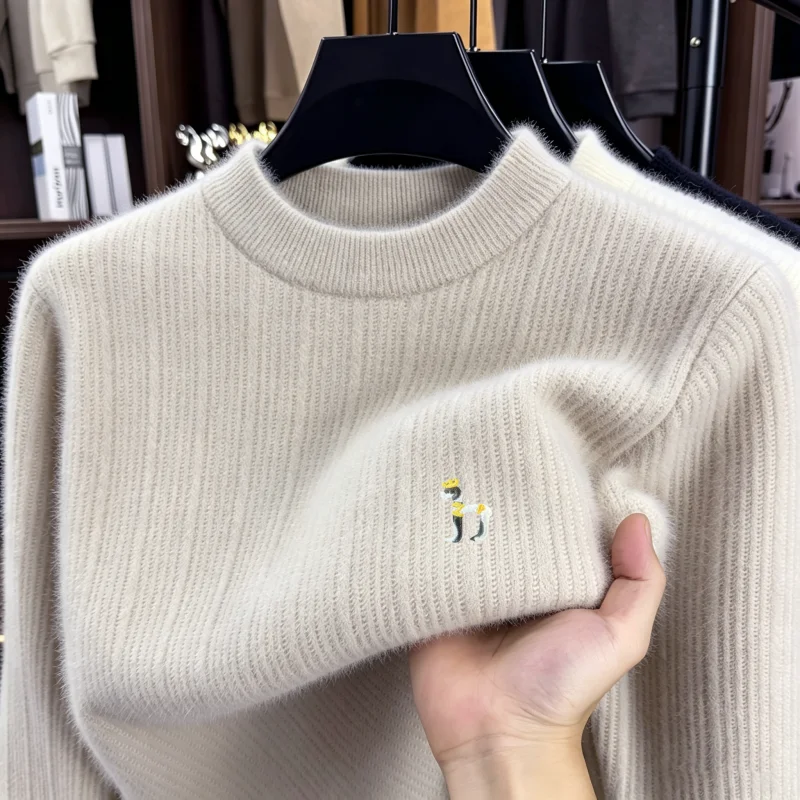 Designer's New fashion embroidered sweater high-end brand men's comfort warm round neck casual autumn winter knitted pullover