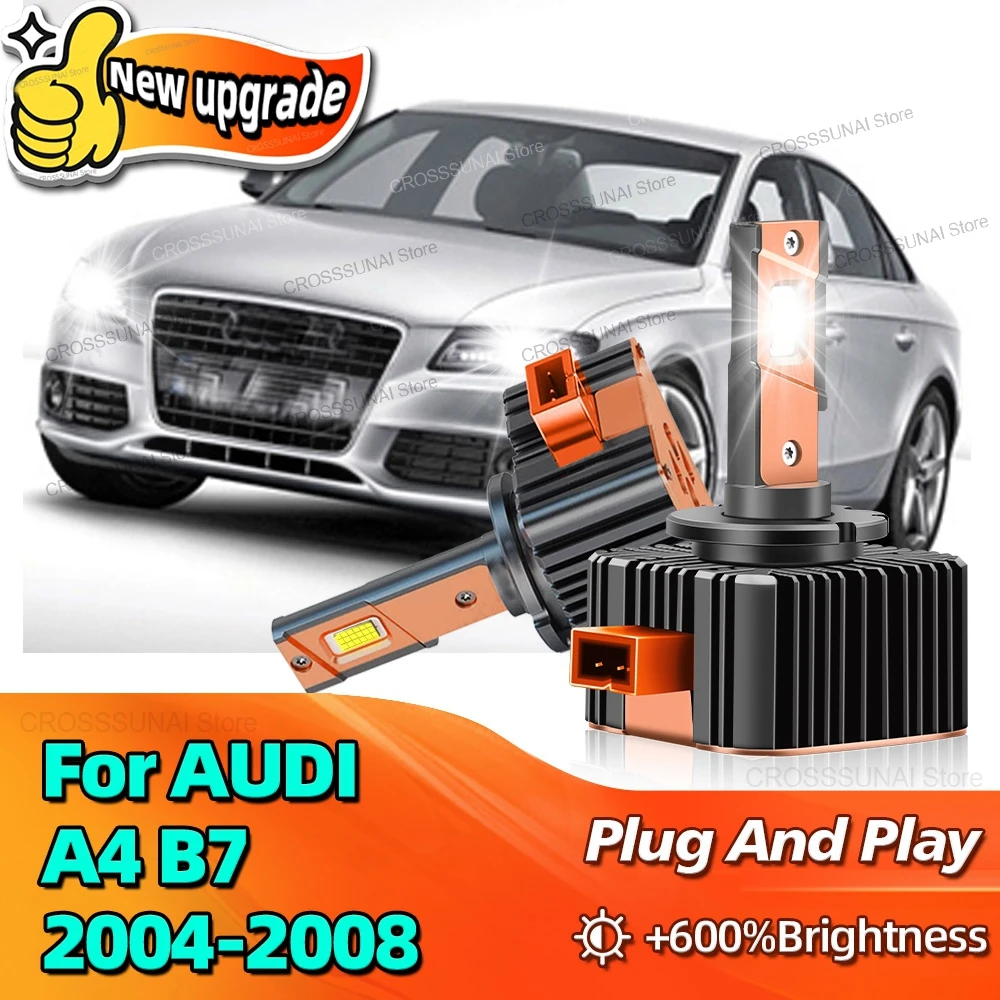 

2 шт. для AUDI A4 B7 2004 2005 2006 2007 2008 светодиодная автомобильная фара D1S Обновление лампы HID Light Canbus 6000K Фара с длительным сроком службы