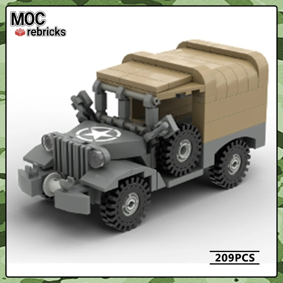 

Military Vehicle Series Khaki WC52 Car MOC Building Block DIY Model Puzzle Originality Education Collection Experts Brick Toys