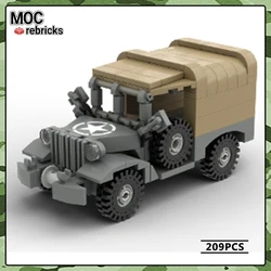 Military Vehicle Series Khaki WC52 Car MOC Building Block DIY Model Puzzle Originality Education Collection Experts Brick Toys