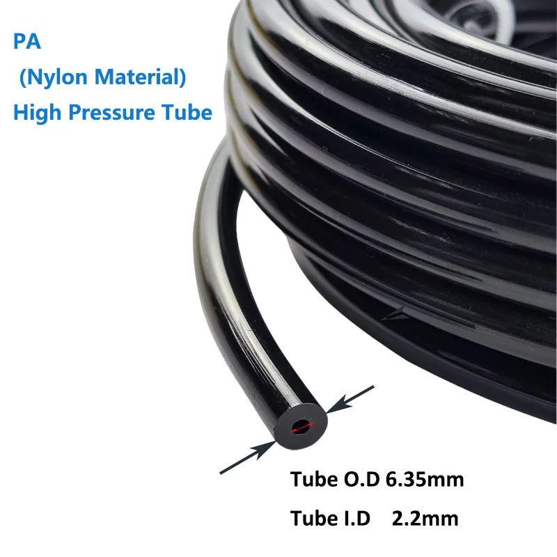 32.8FT High Pressure Nylon PA Misting Pipe 1/4\'\' Tube O.D Size 6.35MM X2.2MM Hose For Outdoor Fog Machine Pump Sprayer