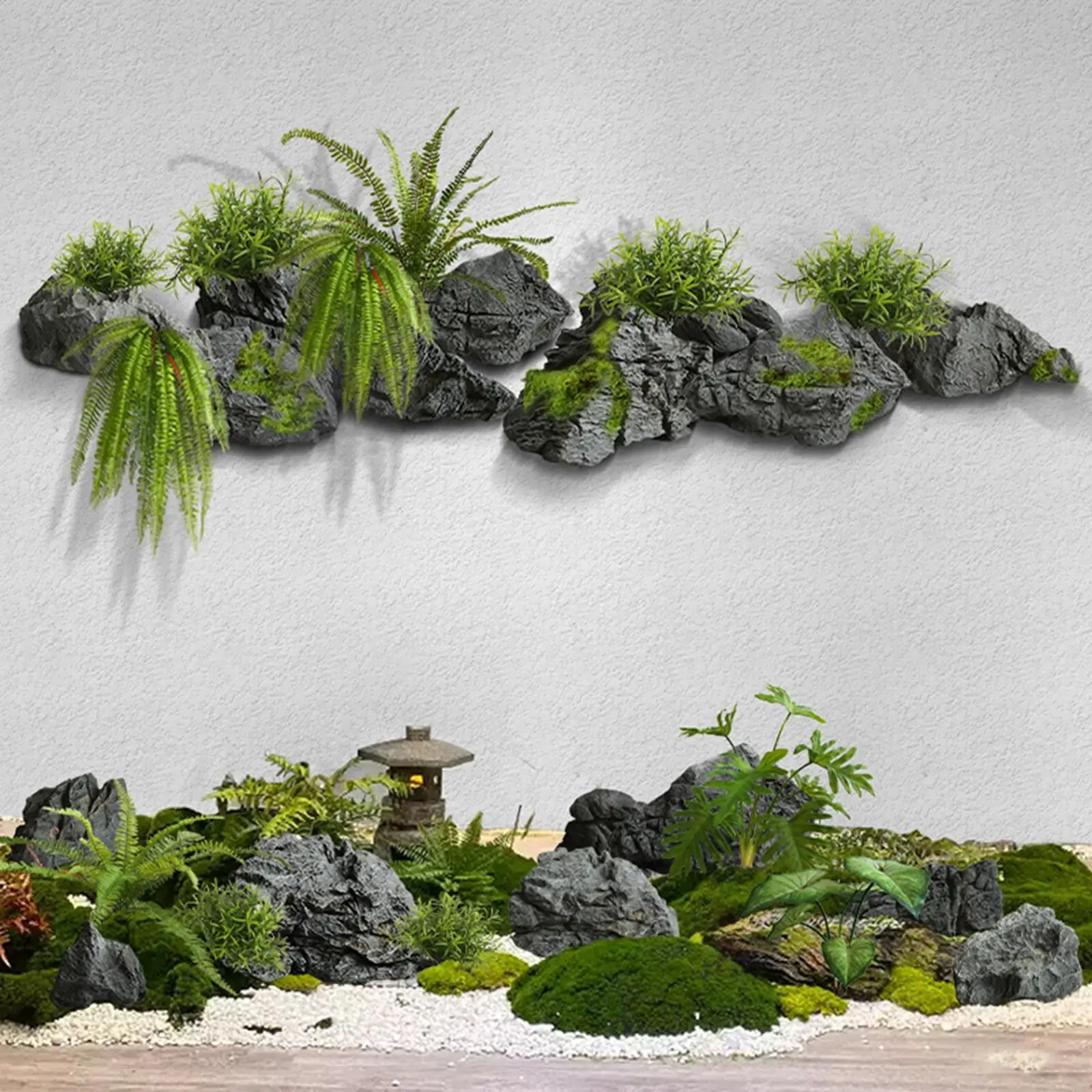 Artificial Decorative Stones Foam Imitation Stone Garden Landscape Rocks Ornament Rockery for Home Aquarium Terrace Yard