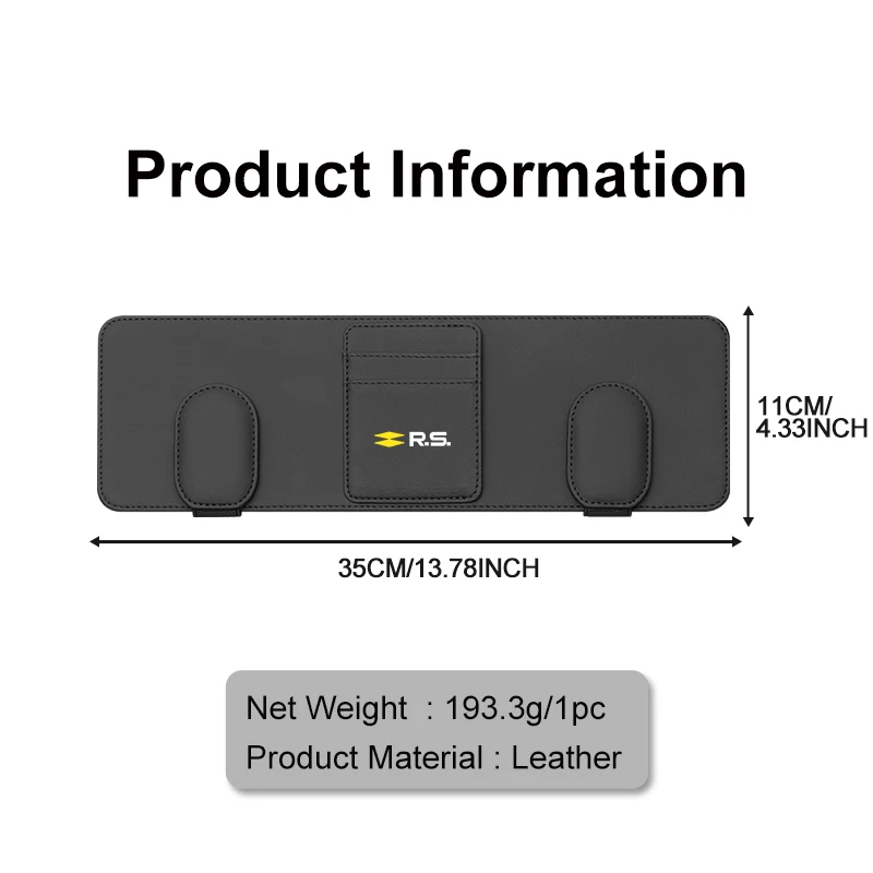 Car Sun Visor Extender Eyeglasses Storage Clip Interior Organizer Accessory For Renault RS Sport Megane 3 4 2 Clio 5 Line - view 6
