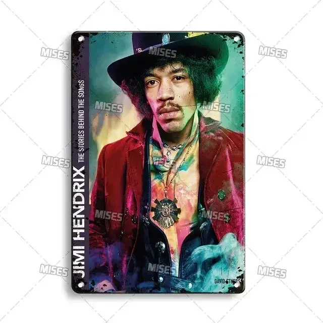 Vintage Jimi Hendrix Guitarist Metal Poster Retro Musik Zinn Zeichen Wand kunst for Mann Höhle Küche Cafe Dekor Wohnkultur