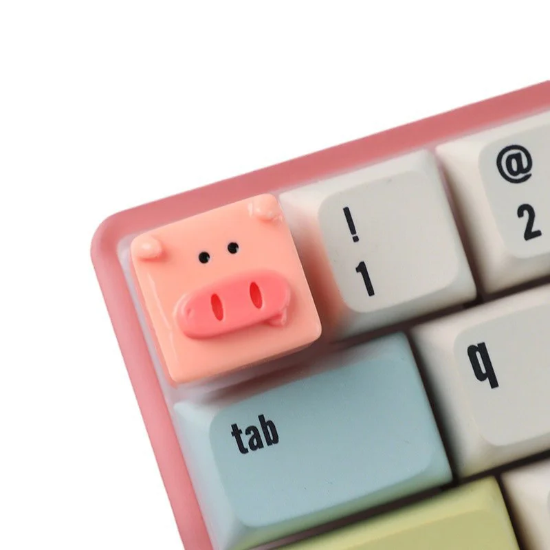 Retro Keycap Tastiera meccanica Copritasti in resina 3D Copritasti personalizzati Cute Duck Pig Copritasti Tastiera meccanica da gioco Keycap