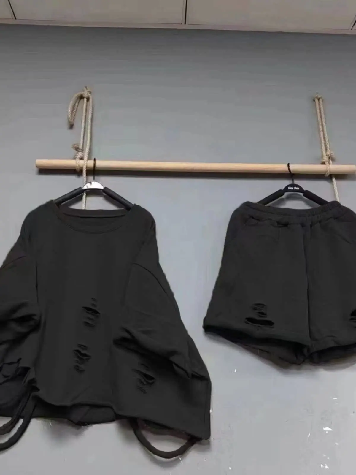 

Summer Loose Five-Quarter Sve Hoodie T-irt And Wide Leg orts Set plus Size Women Trendy Casual Outfit Cotton Blend