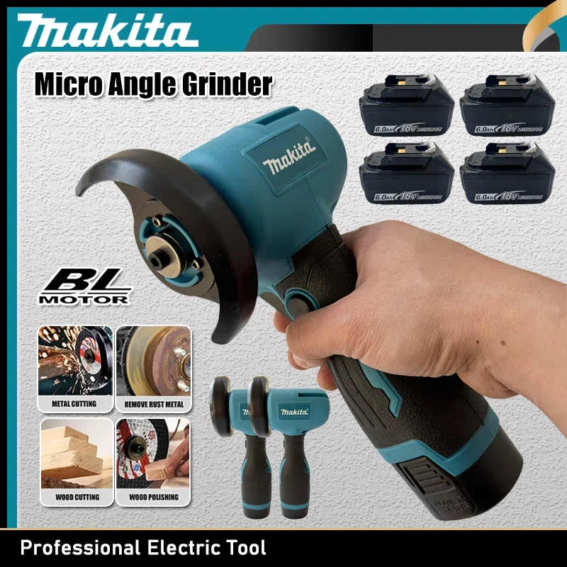 

Аккумуляторная мини-угловая шлифовальная машина Makita 12В, 19500 об/мин, ручная, для шлифовки, полировки и резки, электроинструмент